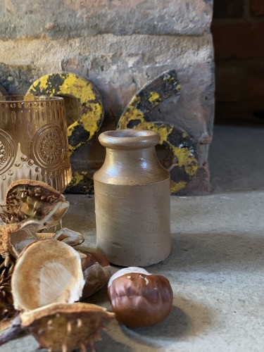 Vintage stoneware pot - stoneware,