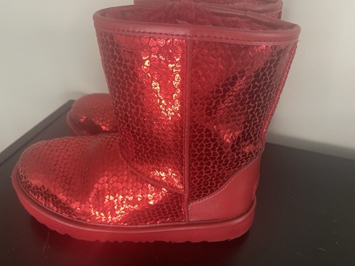 Ugg classic gel hearts - hearts, red