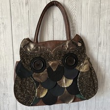 Irregular Choice Owl Handbag – Brown Faux Leather Unique & Rare NWOT