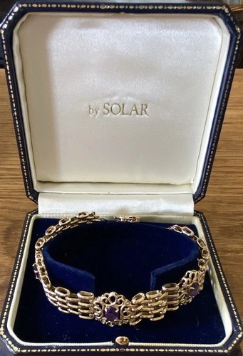 9ct gold amethyst gate - gold,