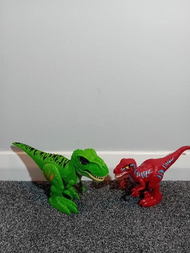 Dinosaurs both robotic - both,