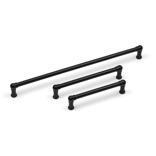 Black kitchen cupboard - black, handle