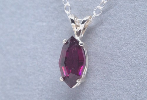 Handmade marquise cut garnet