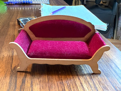 Wooden miniature doll sofa - doll,