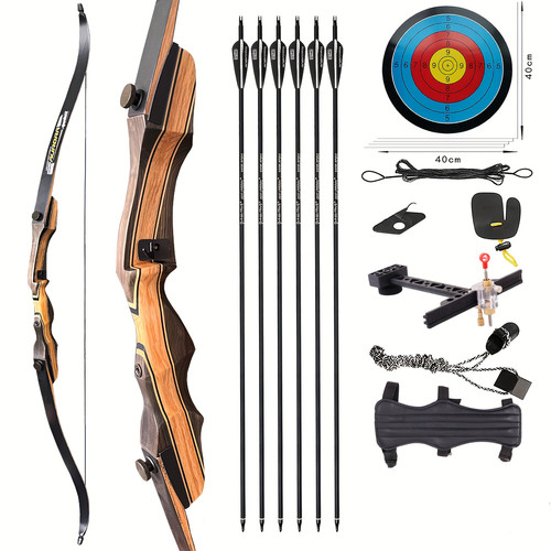 Wooden recurve bow set for - recurve,