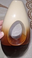 ceramic vase with a brown and