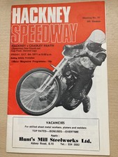 Hackney v Cradley Heath programme 1971 - Speedway Star Cup Semi-Final