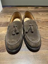 Mr P Mens Brown Suede Tasselled Loafers - New - UK Size 8