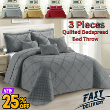 3 Piece Quilted Bedspread Bed