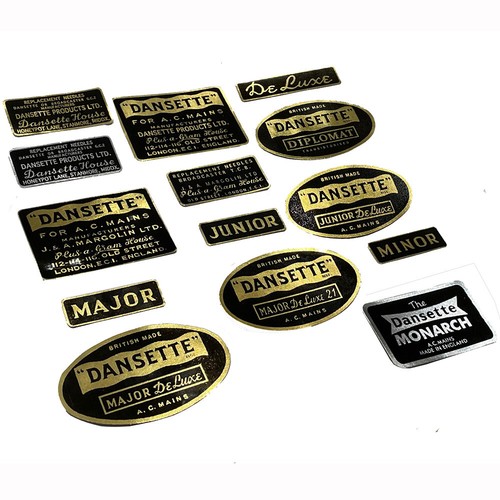 Dansette labels decals - dansette,