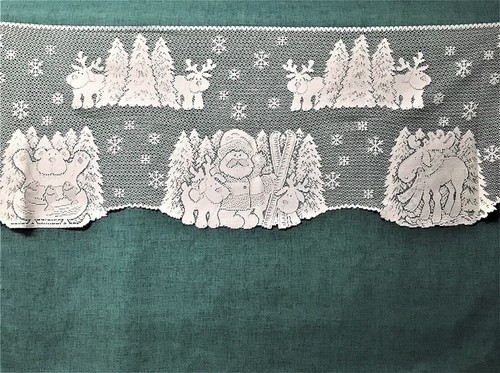 White lace mantel - 88",