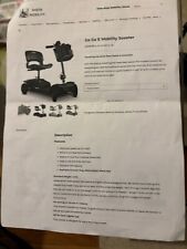 GoGo Elite mobilty scooter black used twice and 1 month old