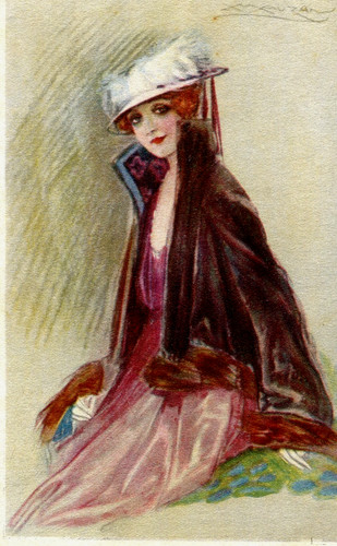 Artist signed vintage - artist, postcard