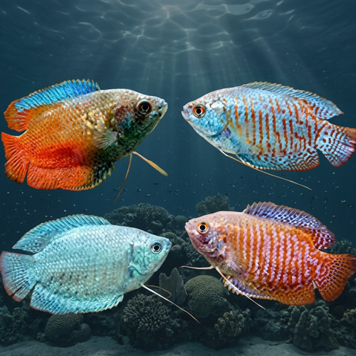 Pack assorted dwarf gourami - assorted,
