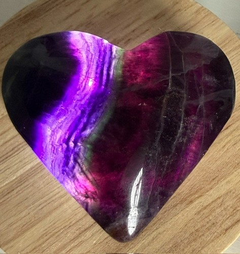 Purple fluorite heart g194 - heart,