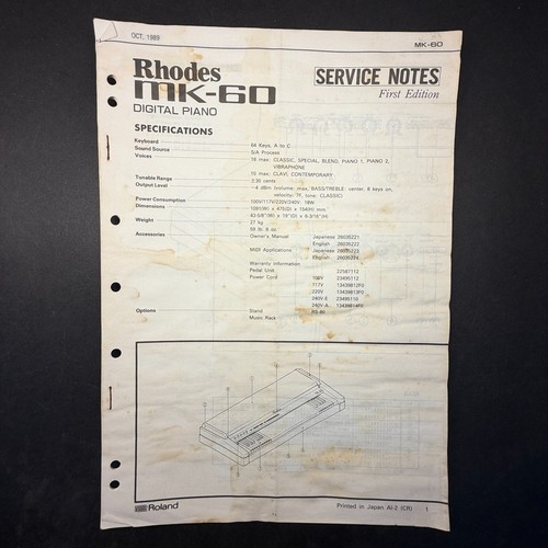 Vintage rhodes digital - vintage, mk-60