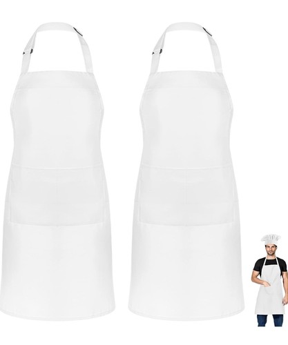 White chef apron - white,