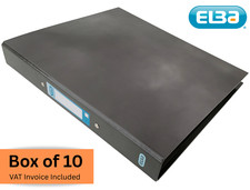 10-Pack Elba A4 Ring Binders Folder File Grey for Office Document Storage Filing