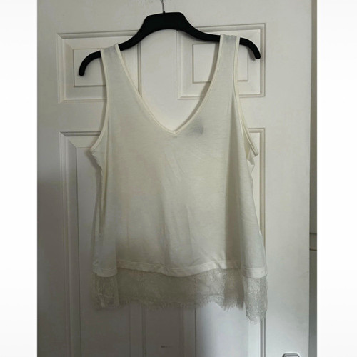 Women white neck - white, v-neck