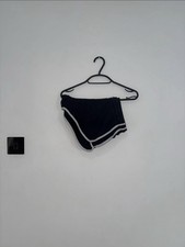 black and white shorts, size