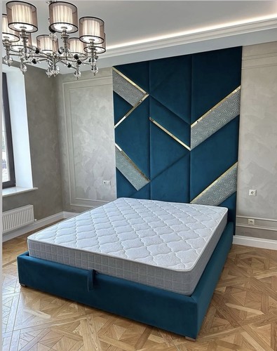 Tall panel high headboard bed - panel,