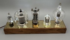 Vintage Radio Valves and Tubes Set Display Alternative Lighting Display Unit