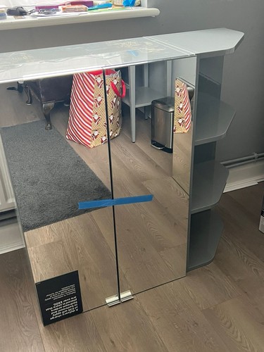 Mirrored bathroom cabinet with - bathroom,