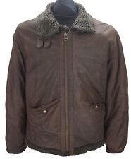 Vintage Miralgo Type B-3 Leather sheepskin  Flying Pilot Bomber jacket XL