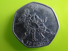 50p Coin London Olympics 2011 Fencing Sword Epee Duel 