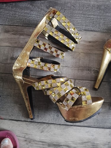 Samba gold dance shoes size - gold,