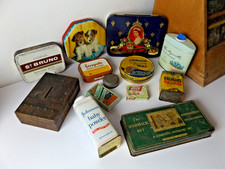 Collection of Vintage assorted empty  =  Tins and boxes/packets