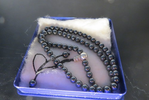 Real hematite stone long wrap - long,