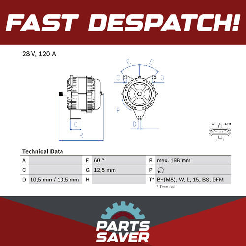 Alternator 0986082930 bosch - 0986082930,