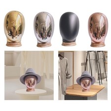 Manikin Head with Wooden Base