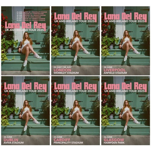 Lana del rey 2025 tour - del, posters