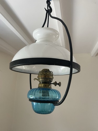 Antique victorian oil hanging - victorian,