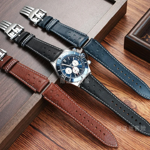 Italian leather watch strap - leather,