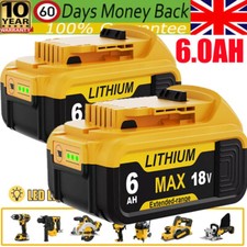 2x For DeWALT 18V XR 6.0 Ah