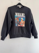 H&M Jumper Sweater Womens Size XS Black George Michael Wham Last Christmas