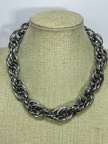 Chunky silver tone chain - chunky,