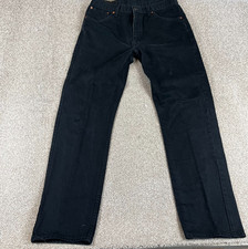 Levi's Jeans Men's 34x33 Black 521 Denim Y2K 2000s Regular Straight Fit Zip Fly