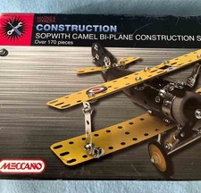 MECCANO Sopwith Camel Bi-Plane Construction Set Boxed