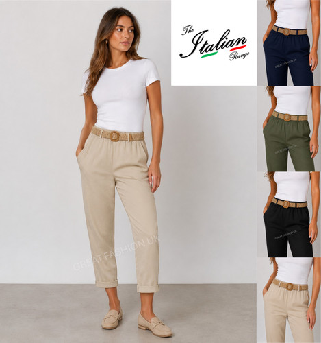 Ladies womens cropped - ladies, chino