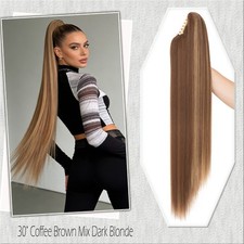 100 natural thick ponytail - 100%,