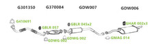 Exhaust Silencer Centre Pipe
