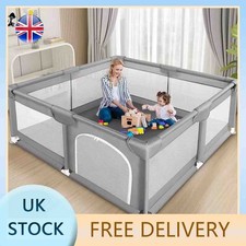 Large Baby Playpen Kids Toddlers Infant Activity Center Safe Play Fence Yard-UK