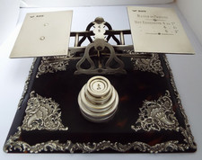 FABULOUS QUALITY ANTIQUE 1902 STERLING SILVER & FAUX TORTOISESHELL POSTAL SCALES