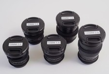 Contax Carl Zeiss Set of 5 Lenses with Case