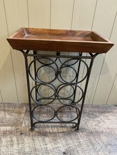 Unusual Wood & Metal 6 Bottle