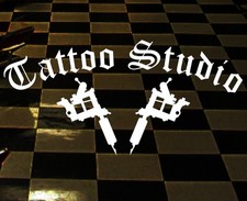 Tattoo Studio Ink Gun vinyl sticker shop window sign graphics commercial parlour
